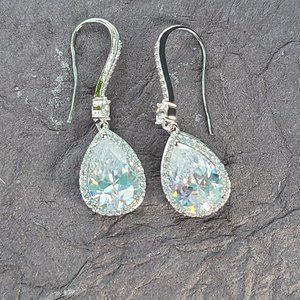 Cubic Zirconia Wedding Earrings-Remarkable Earrings-Fashion Jewelry